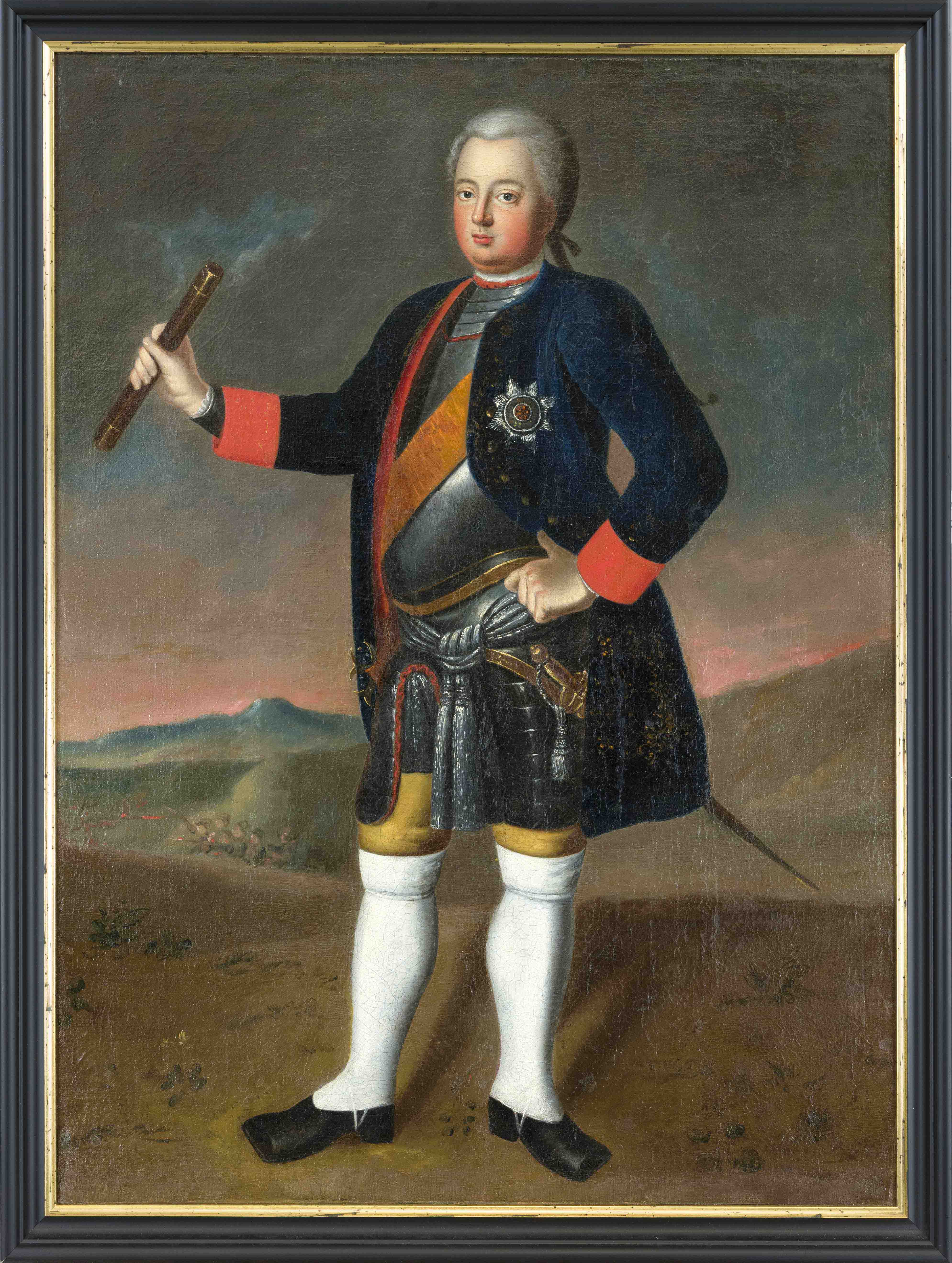 German painter c. 1720, Portrait of King Frederick William I of Prussia. A full-length,