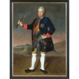 German painter c. 1720, Portrait of King Frederick William I of Prussia. A full-length,