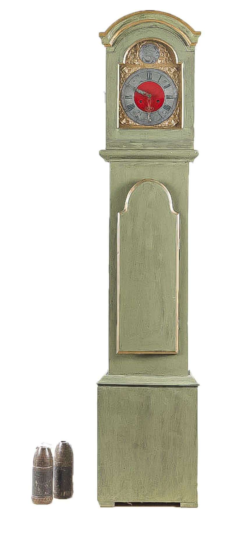 An 18th/19th century grandfather clock with movement and dial by Laurentius (Lars) Fris,