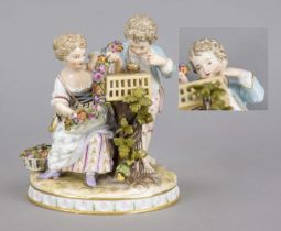 Allegory of Spring, Meissen, Knauff swords, mark 1850-1924, 1st choice, designed by Johann Carl