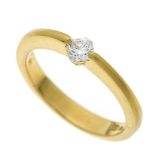 Sunflower diamond ring GG 750/000 with one sunflower-cut diamond 0.25 ct TW/VS, RG 53, 4.0 g