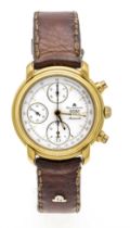 Maurice Lacroix men's watch automatic, chronograph, display of day and day of the week, gold-plated,