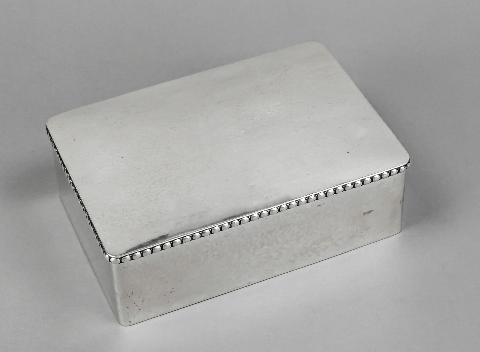 A large rectangular cigar box, Denmark, 1931, hallmark Christian F. Heise, maker's mark Carl M.