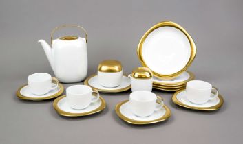 Coffee service for 4 persons, 16-piece, Rosenthal studio line, 1970/80s, Suomi shape, designed by