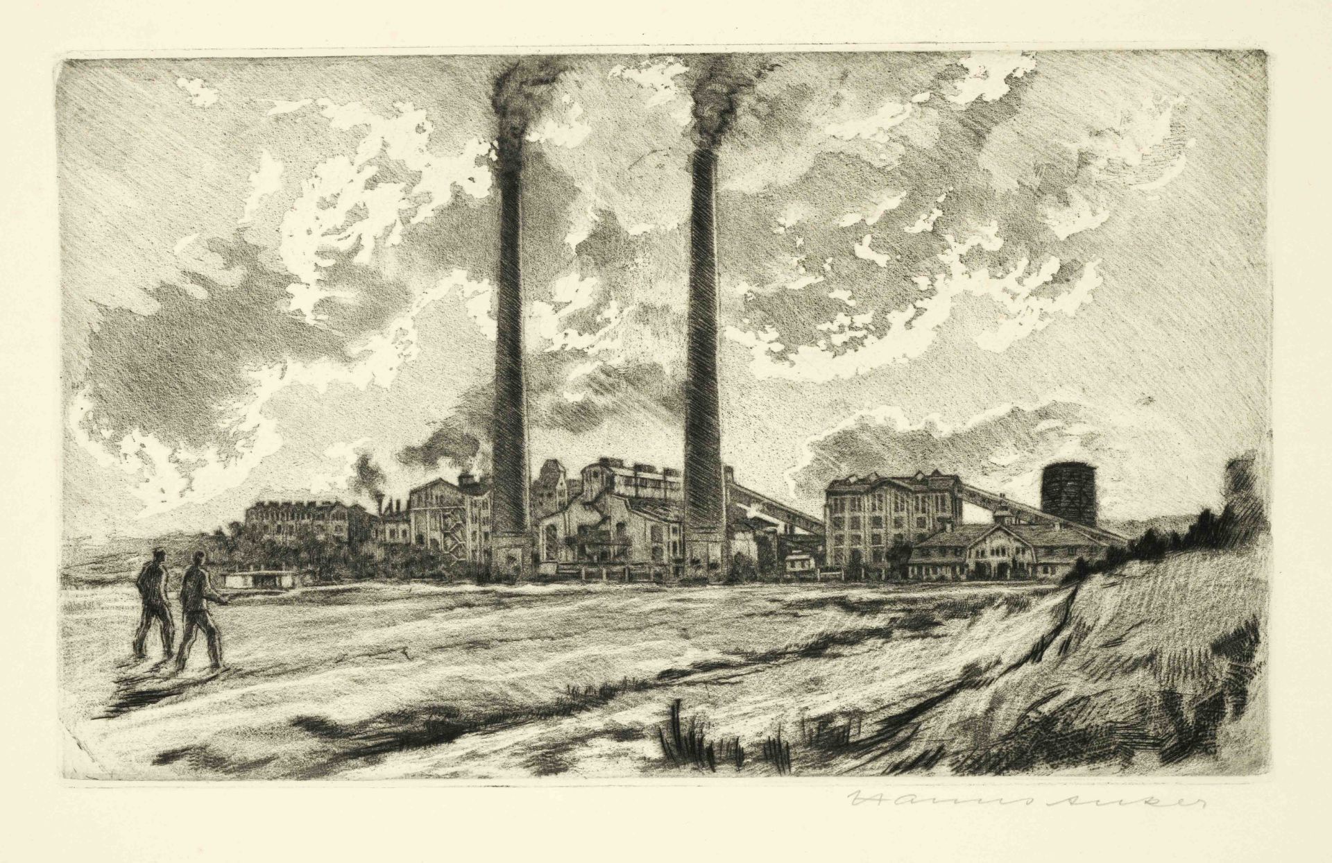 Hanns Anker (1873-1950), portfolio on mining, ''Braunkohle und Brikett, 25 Jahre Bubiag'', with 13