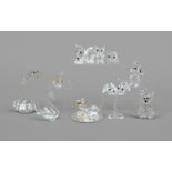 A collection of ten figurines, Czech Republic, 2nd half 20th century, Bohemia Crystal Glass, clear