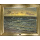 Holger Peter Svane Lübbers (1850-1931), Danish marine painter, large seascape with surf in the