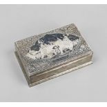 Rectangular cigar box, Siam, early 20th century, marked Thai Nakon, sterling silver 925/000,