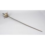 Rapier, 2nd half 20th century, metal. Replica of a bell cup rapier in 17th century style, the