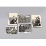 5 photos officers WW2, loose, probably contemporary prints. Depicted, among others, R. Hess, Field