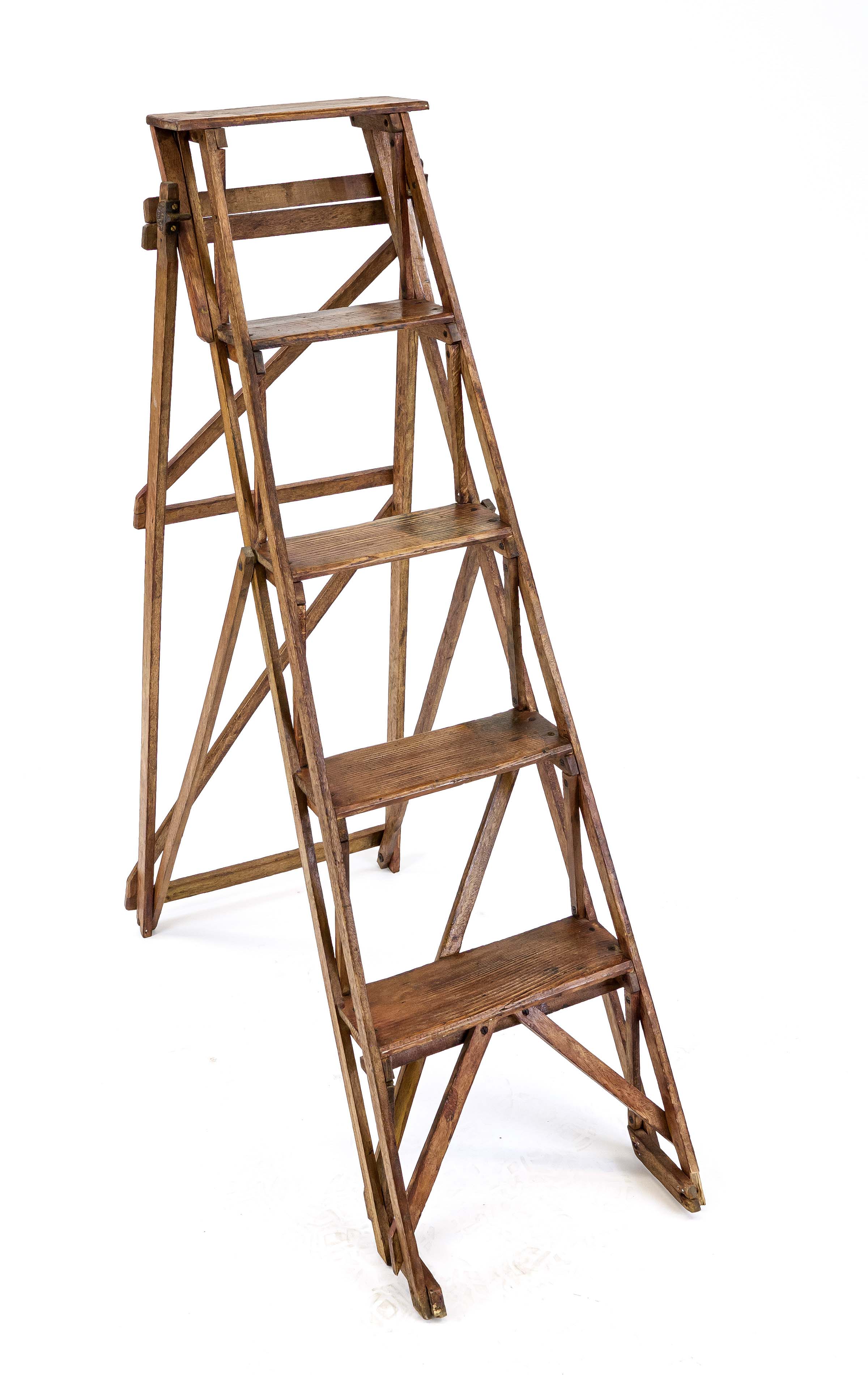 Craftsman/library ladder, around 1900, 130 x 40 cm