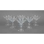 Six champagne bowls, Czechoslovakia, 2nd half of the 20th century, Moser, Karlovy Vary, Adele