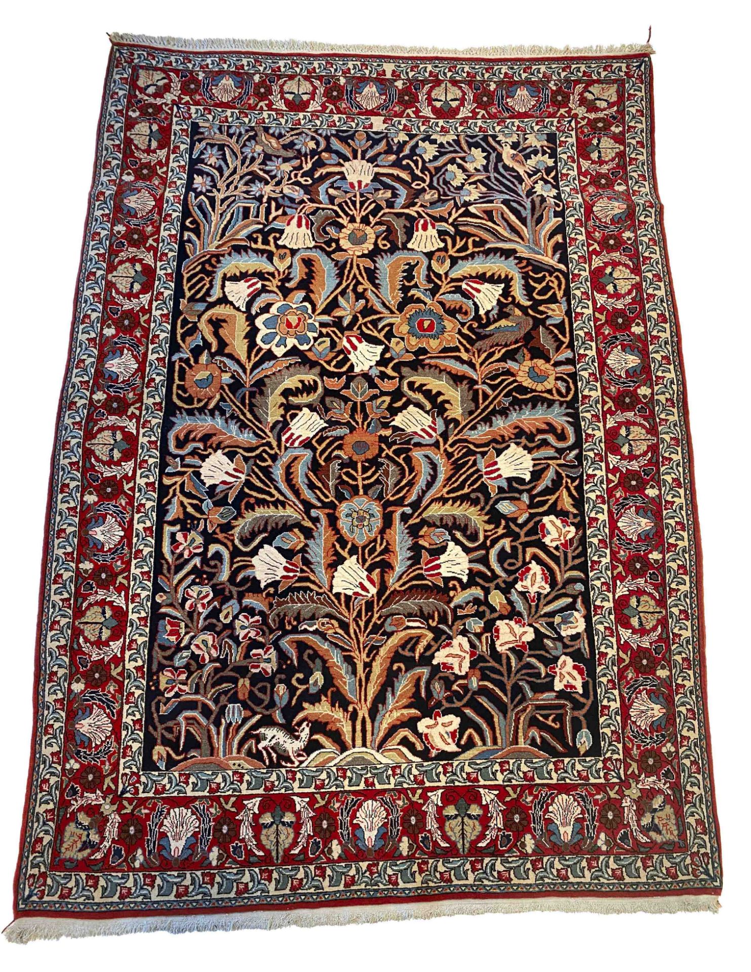 Carpet, Ghom, good condition, 217 x 139 cm - The carpet can only be viewed and collected at