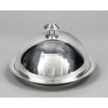 Round butter dish, France, 2nd half 20th century, master's mark Christofle, Paris, plated, smooth