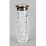 Large vase with silver rim, German, 20th century, silver 800/000, flared rim, slightly curved