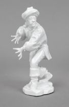 Morisco dancer, 20th century, modeled on the Gothic wooden figures by Erasmus Grasser, white, h.