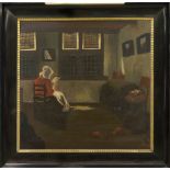 signed Fennneker, copyist c. 1920 after Pieter de Hooch (1629-1684), oil on canvas, signed lower