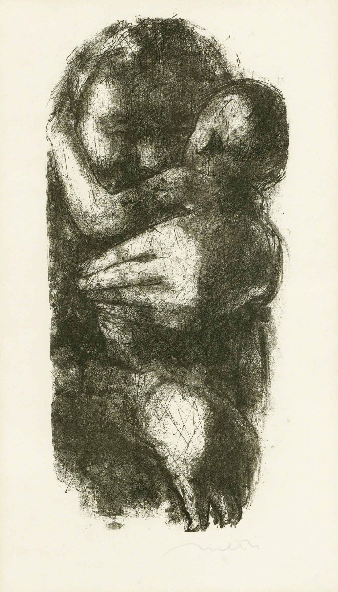 Hans Theo Richter (1902-1969).''Protecting Hands (Mother and Child), lithograph, signed lower right,