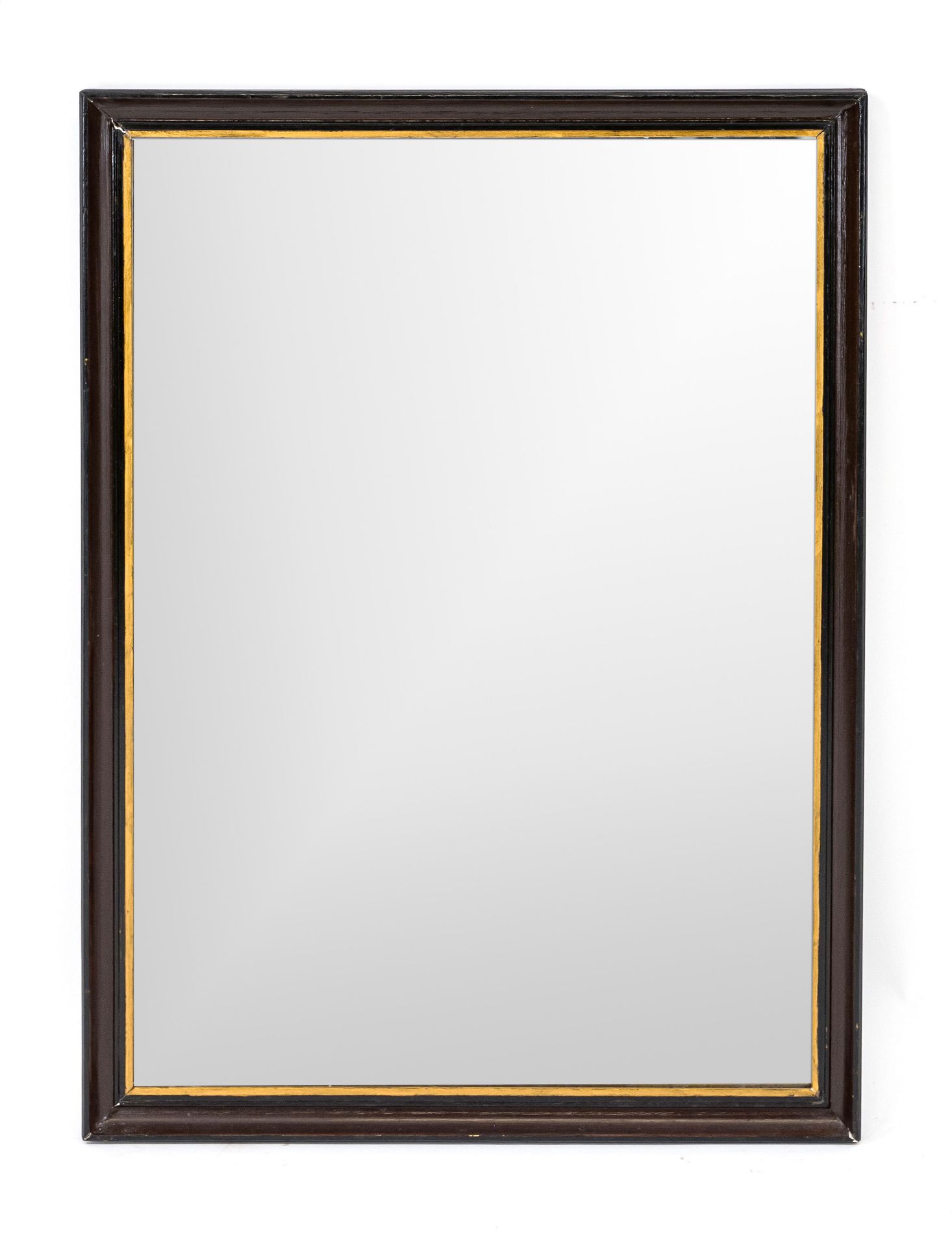 Wall mirror with wooden frame, 20th century, 82 x 58 cm