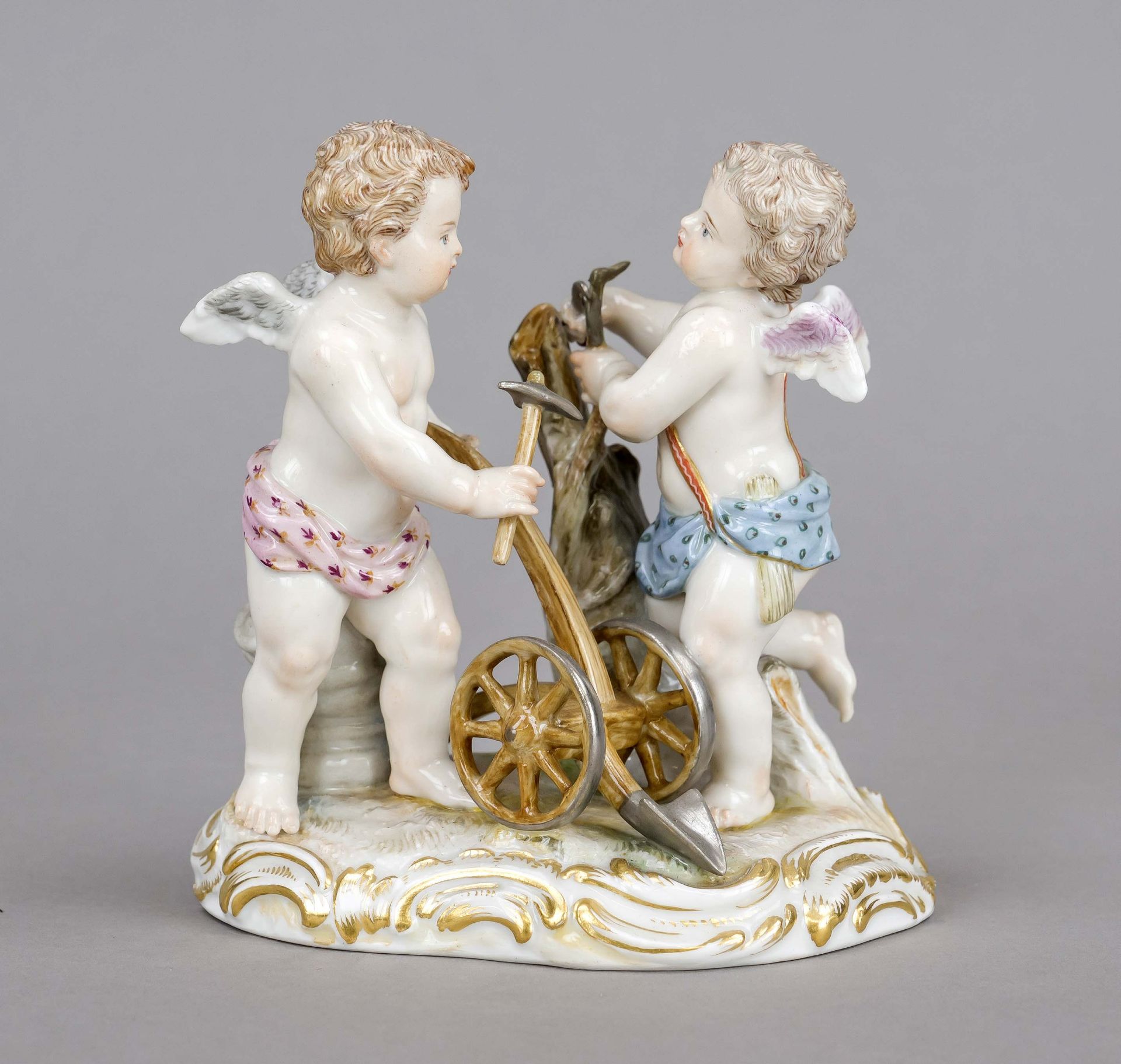Allegory of Agriculture, Meissen, Knauff swords, mark 1850-1924, 1st choice, designed by Carl