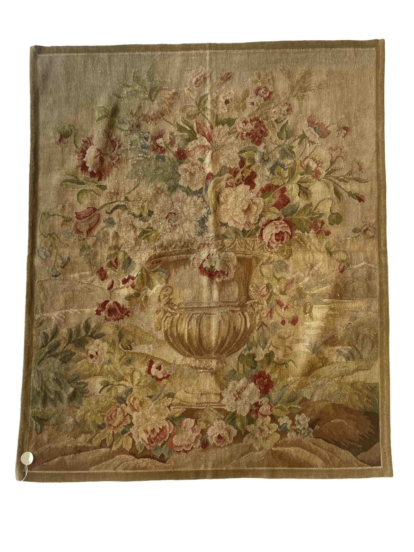 Gobelin Aubusson, good condition with minor wear, 103 x 110 cm - The carpet can only be viewed and