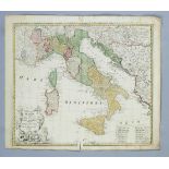 Historical map of Italy, ''Italia in suos Status divisa et ex prototypo del Isliano de