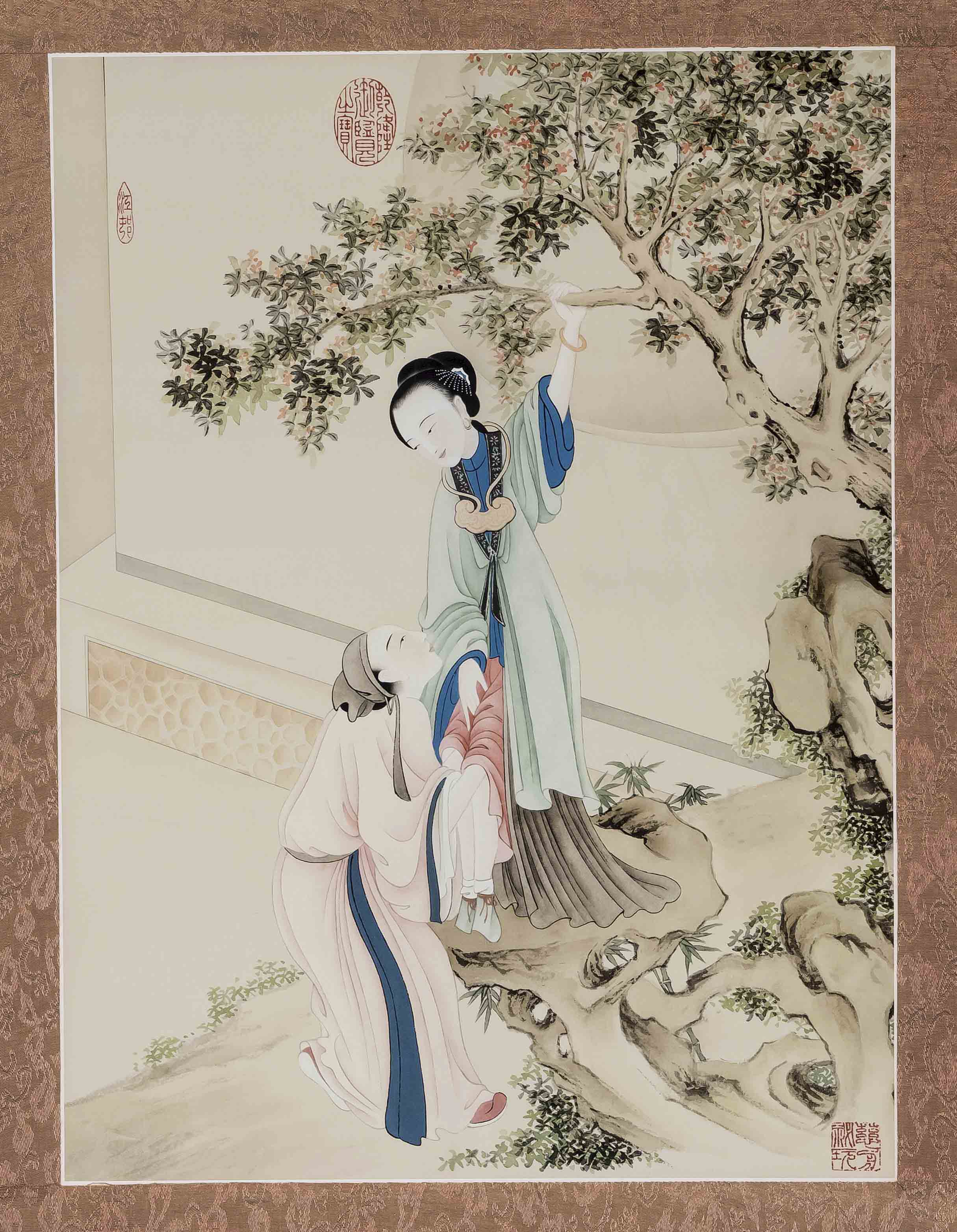 Chunhua hanging scroll, China, ink and colors on paper mounted as a hanging scroll, prelude to the