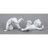 Two children playing, Unterweissbach, Thuringia, 20th century, model no. 9016 and 9030, white, 1