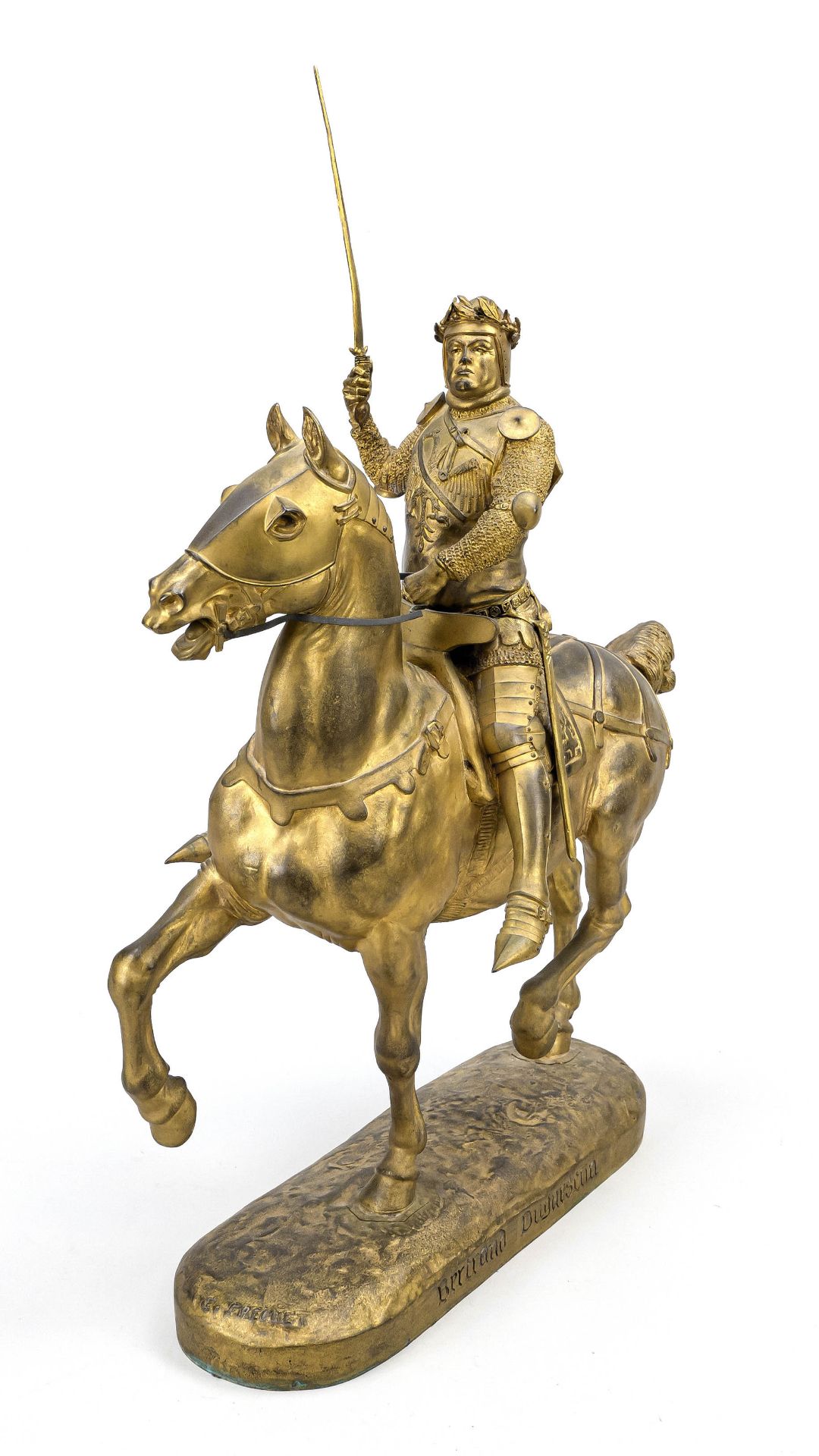 Emmanuelle Frémiet (1824-1910), large equestrian statue of the 14th century Breton commander