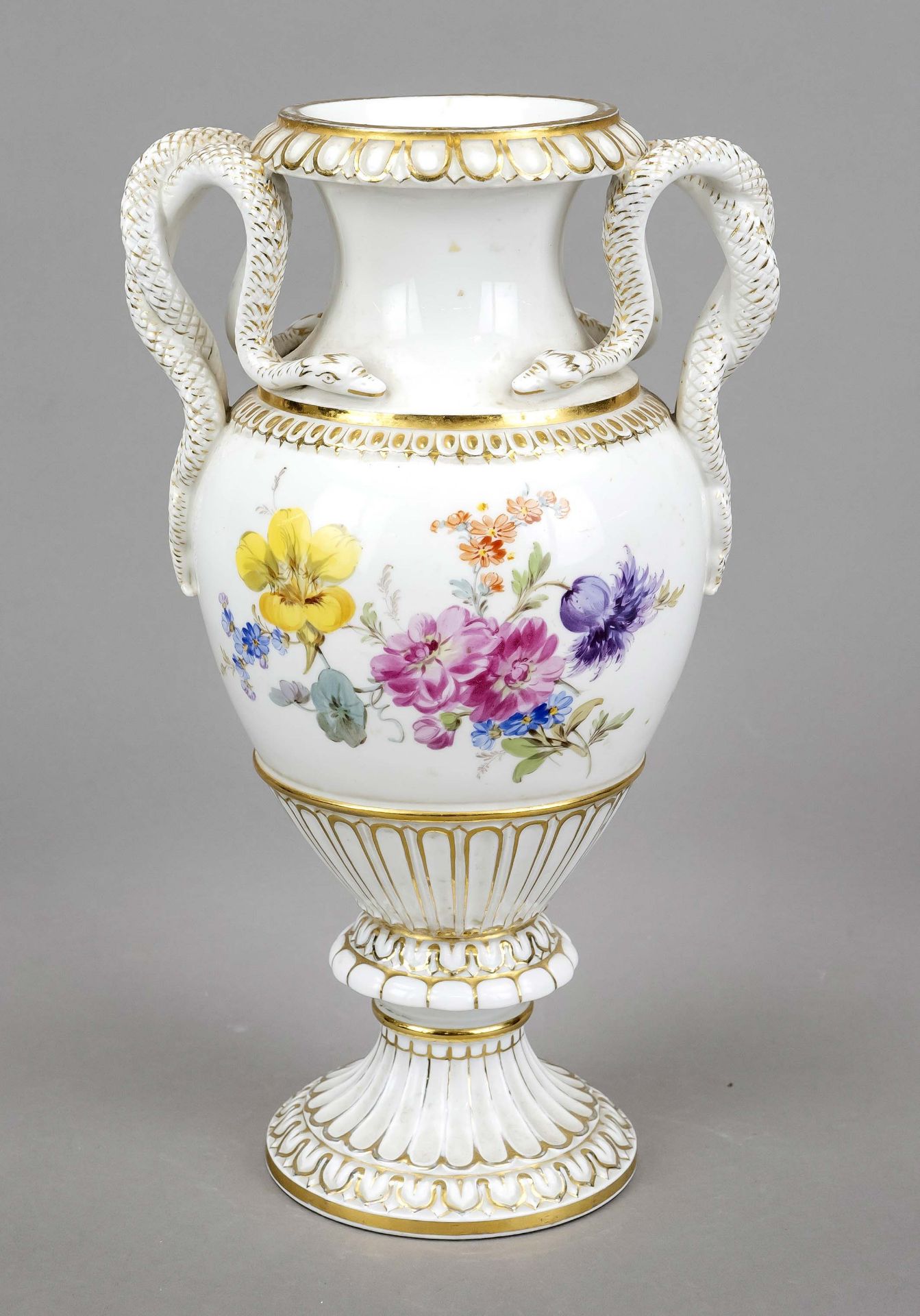 Schlangenhenkelvase, Meissen, M - Bild 2 aus 2