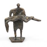 Fritz Reuter (1911-1997), ''The Good Samaritan'', dark patinated bronze, 1959, signed ''Reuter''