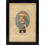 Series of 6 portraits of English kings, colored stipple engravings by John Chapman (ca.1770-ca.1823)