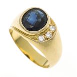 Saphir-Brillant-Ring GG/WG 585/