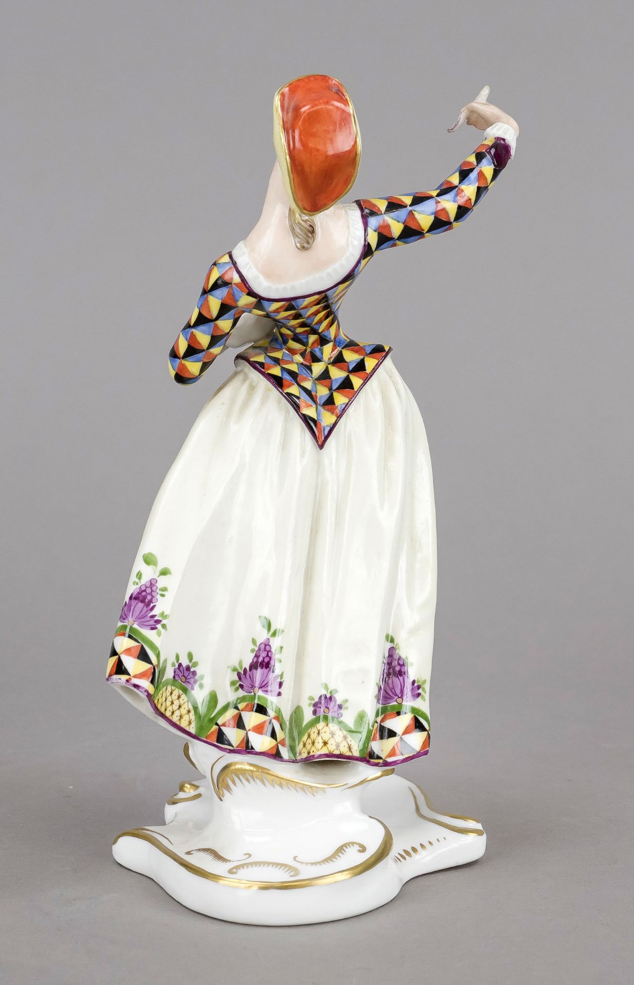 Lalage, Nymphenburg, early 20th century, a dancer holding a broad plate and spoon, from the - Image 2 of 2
