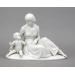 Seated mother and child, Allach, Bavaria, rune mark, 1939-1945, designed by Paul Horn (1876-1959),