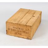 12 bottles of red wine in original transport crate, unopened. Inscribed on the crate ''Chateau Brane