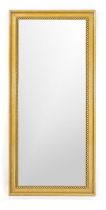Wall mirror, 20th century, gilded frame, mirror with facet cut, 166 x 75 cm
