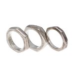 3-teiliges Gucci Ring-Set Silbe