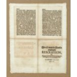 Royal Trade Resolution, dated and located Stockholm August 15, 1688, framed behind glass, sheet size