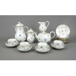 Coffee/tea service for 7 persons, 25-piece, Meissen, 19th/20th century, 1st choice, New Cut-out