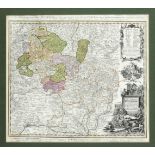 Historical map of Thuringia and Upper Franconia, ''S. R. I. Comitatus Henneberg ...'', ''Karte der