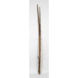 Mixed Arms Oceania, probably 19th century A bamboo spear with wooden tip, a bow with 5 arrows, the