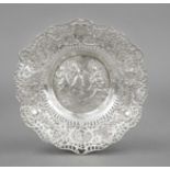 Round openwork bowl, German, 20th century, maker's mark Christoph Widmann, Pforzheim, silver 800/