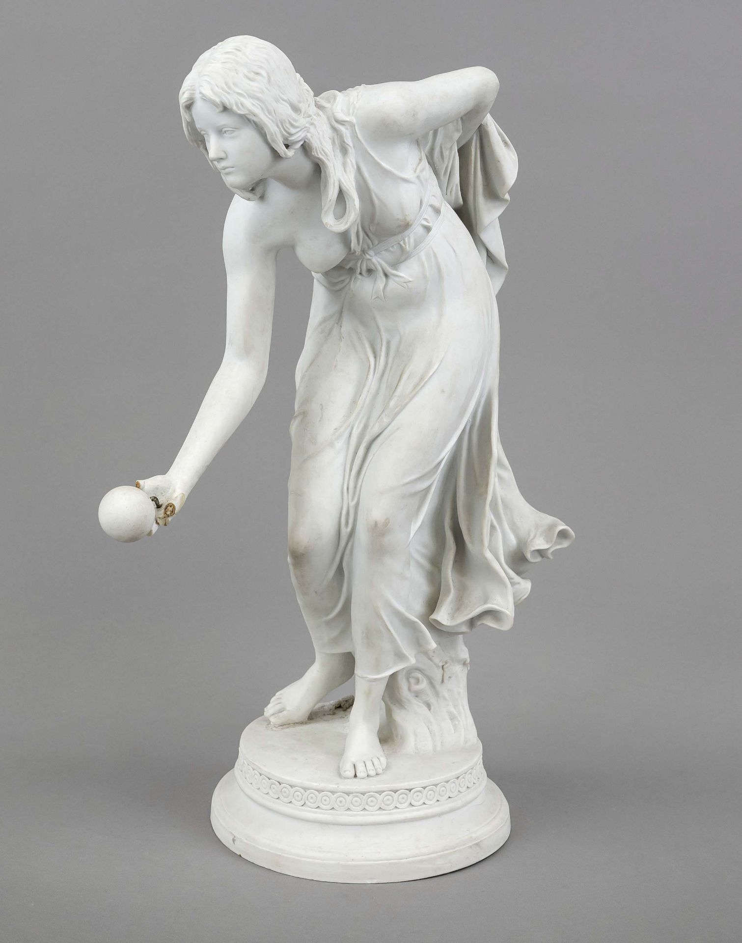 The ball player. Meissen, Knauff Schwerter 1850-1924, 3rd choice. Designed by Walter Schott (1861