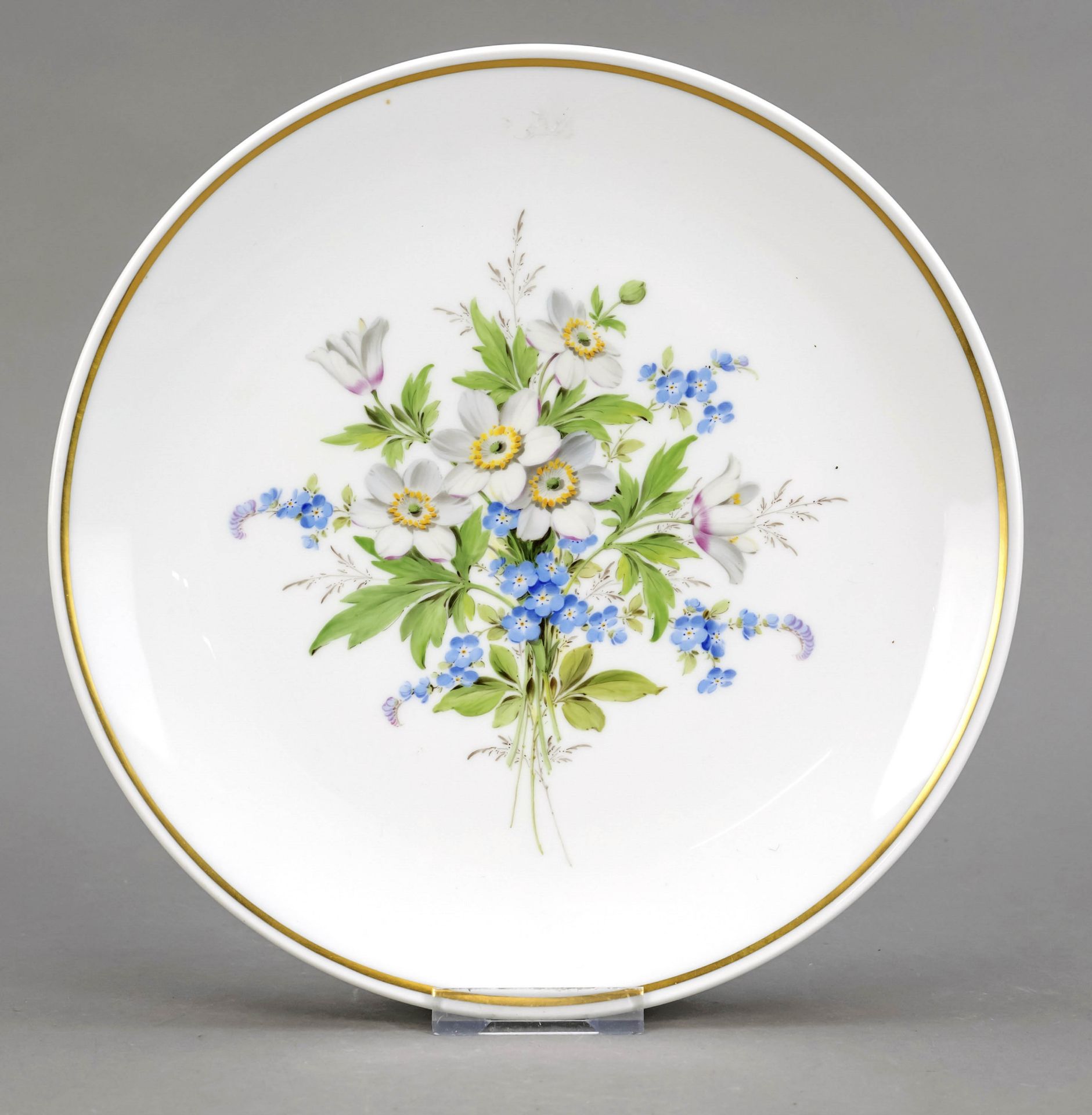 Wall plate, Meissen, year letter for 1997, 1st century, smooth shape, model no. 54601, polychrome