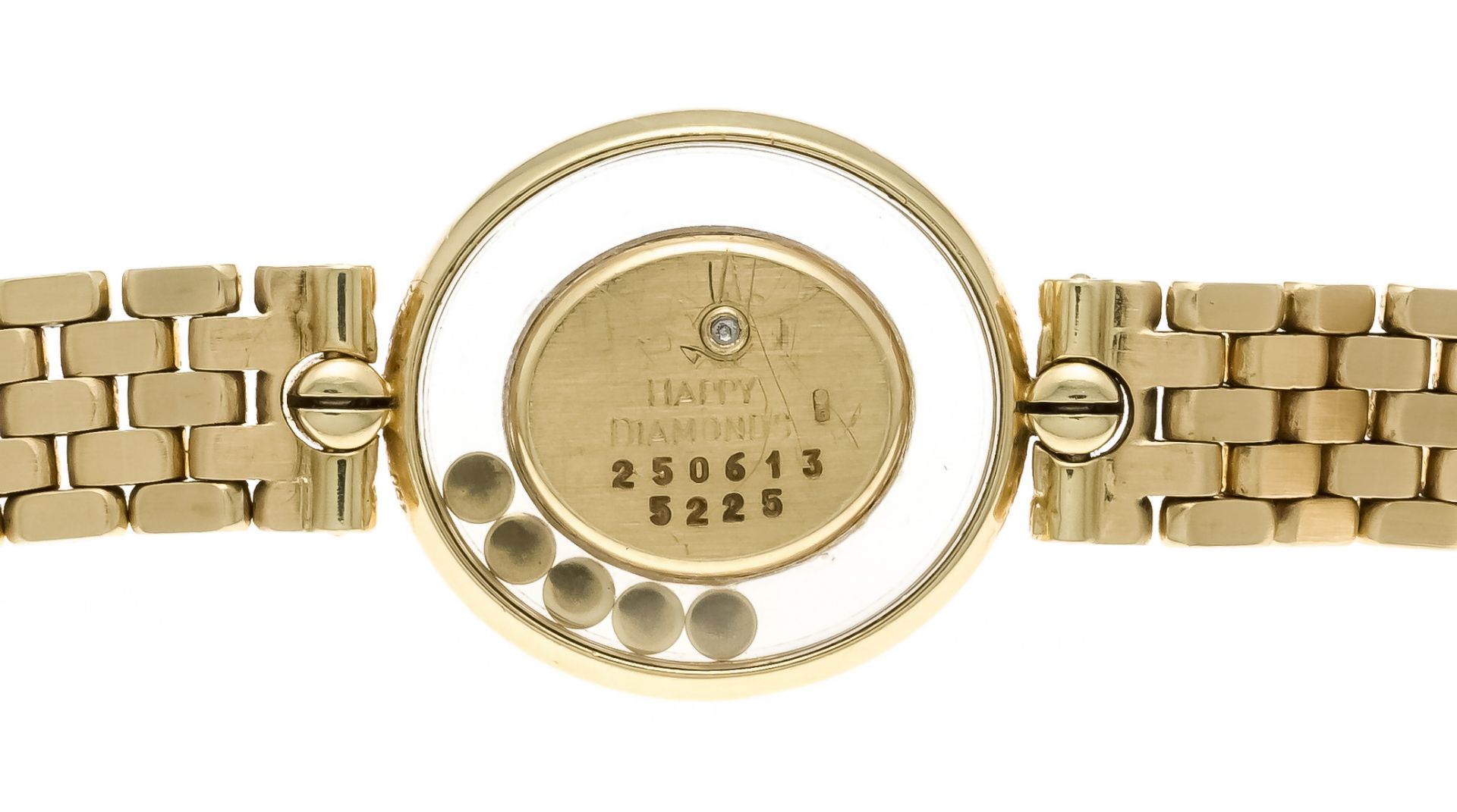 Chopard Happy Diamonds, ladies quartz watch, 750/000 GG, Ref. 5225 from 1990, polished gold case and - Image 2 of 4