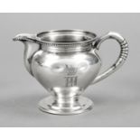 Cream jug, hallmarked Russia, 1895, MZ, silver 84 zolotniki (875/000), round stepped stand,