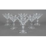 Six champagne bowls, Czechoslovakia, 2nd half 20th century, Moser, Karlovy Vary, Adele Melikoff