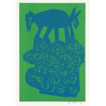 HAP Grieshaber (1909-1981), two color woodcuts as annual editions of the Braunschweiger Kunstverein,