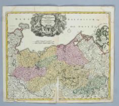 Historical map of Mecklenburg-Western Pomerania, ''Ducatus Meklenburgici Tabula Generalis...'',